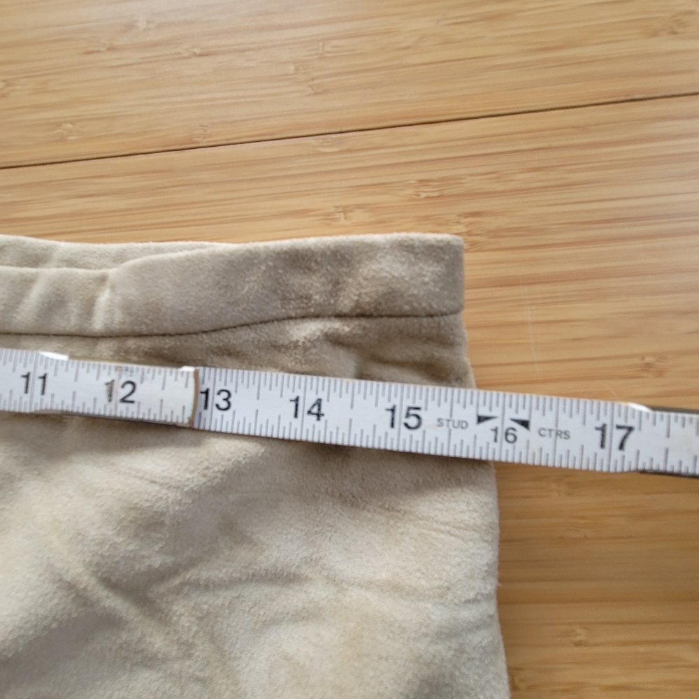 Banana Republic 10 Asymmetrical Suede Tan Maxi Skirt - Picture 4 of 7